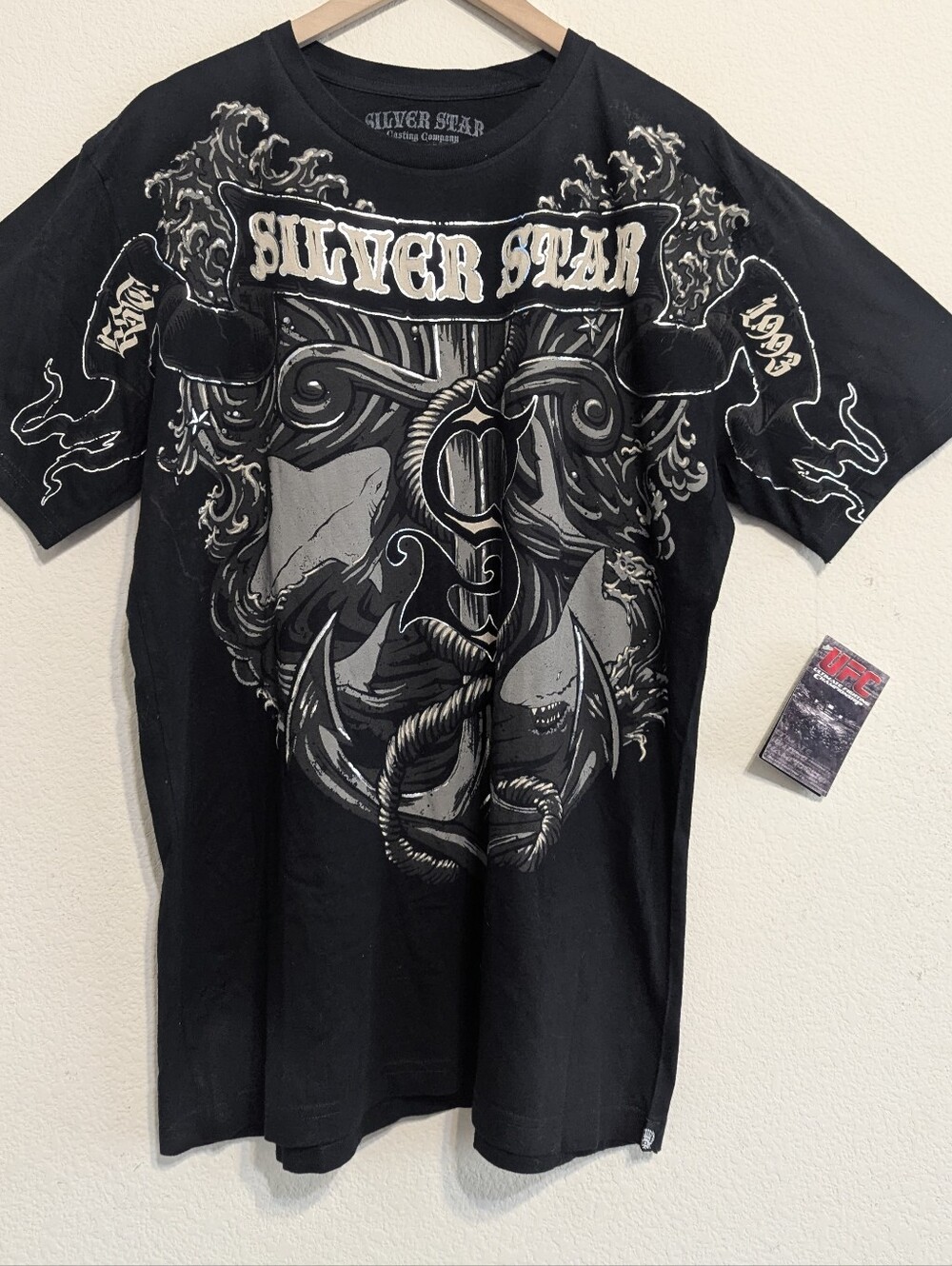 Vintage Y2K Silver Star Casting Co T-shirt x UFC Mens XXL Sean Sherk NWT